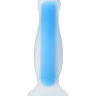 Голубая, светящаяся в темноте анальная втулка Namor Glow - 12,5 см. купить в секс шопе