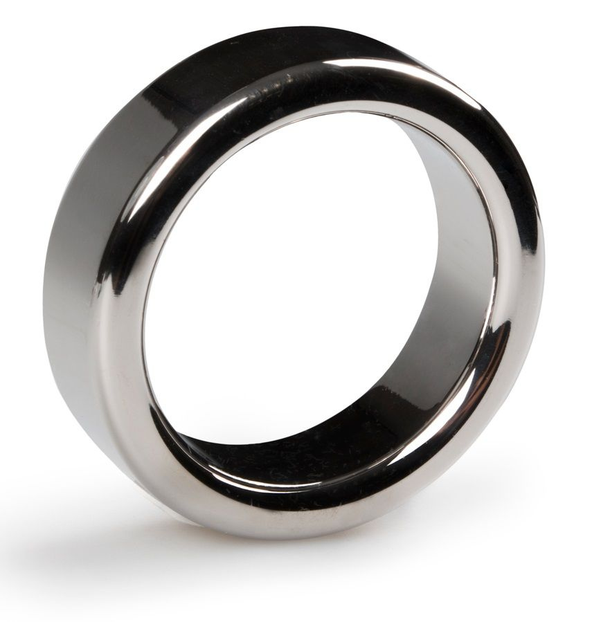 Серебристое эрекционное кольцо Heavy Cock Ring Size L купить в секс шопе
