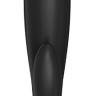 Черный вибромассажер с клиторальным отростком THRILLING STARSHIP - 21,8 см. купить в секс шопе