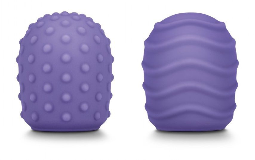 Набор из 2 фиолетовых текстурированных насадок для Le Wand Petite купить в секс шопе