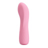 Нежно-розовый мини-вибратор Alice - 11,9 см. купить в секс шопе