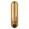 Золотистая вибропуля в чехле для хранения Rechargeable Hideaway Bullet - 7,5 см. купить в секс шопе