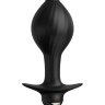 Черная надувная анальная вибропробка Auto-Throb - 13 см. купить в секс шопе