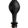 Черная надувная анальная вибропробка Auto-Throb - 13 см. купить в секс шопе