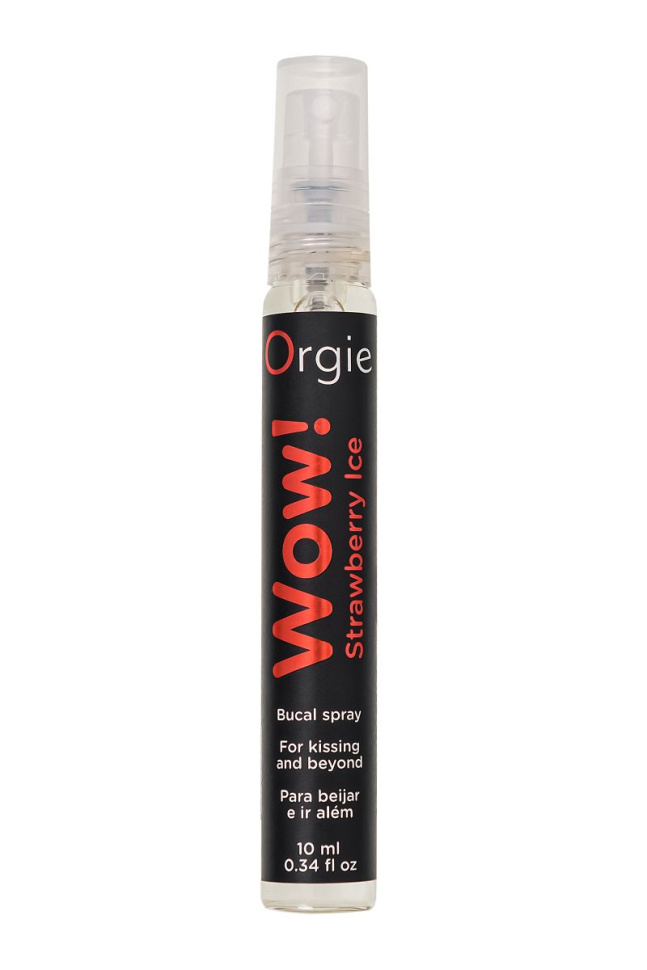 Оральный спрей ORGIE Wow! Strawberry Ice Blowjob Spray с охлаждающим и возбуждающим эффектом - 10 мл. купить в секс шопе