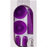 Фиолетовые вибростимуляторы с щёточками для стимуляции клитора и сосков купить в секс шопе