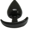 Черная коническая анальная пробка с ограничителем - 8,5 см. купить в секс шопе
