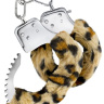 Леопардовые игровые наручники Cuffs купить в секс шопе
