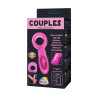 Нежно-розовое эрекционное кольцо с вибратором купить в секс шопе