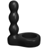 Черный анальный стимулятор с силиконовым кольцом Platinum Premium Silicone - The Double Dip 2 - Black купить в секс шопе