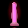 Розовая, светящаяся в темноте анальная втулка John Glow - 12,5 см. купить в секс шопе
