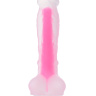 Прозрачно-розовый фаллоимитатор, светящийся в темноте, James Glow - 18 см. купить в секс шопе