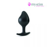 Черная пробка Mystim Rocking Vibe S с возможностью подключения к электростимулятору - 9,7 см. купить в секс шопе