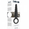 Анальная пробка со спиралью на поверхности No.60 Dildo With Metal Ring - 17,5 см. купить в секс шопе