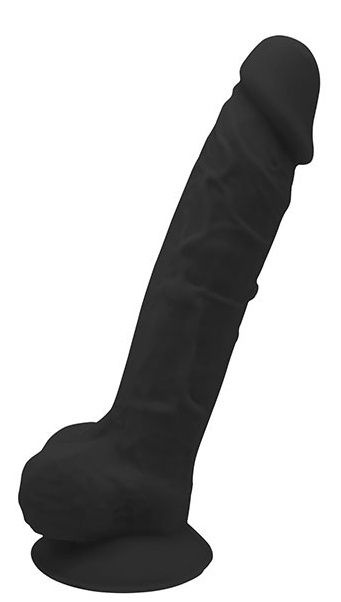 Черный реалистичный фаллоимитатор 7INCH BLACK - 16,5 см.  купить в секс шопе