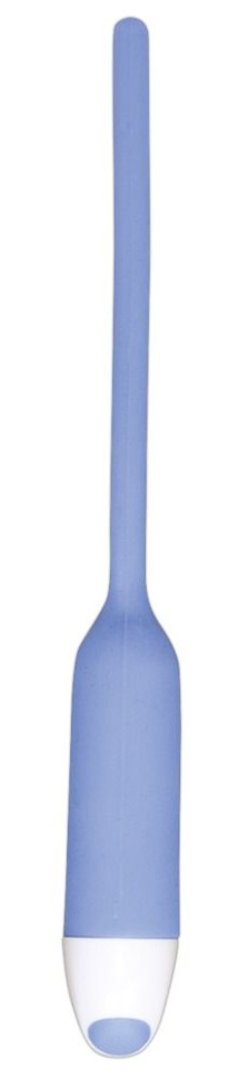Голубой вибратор для уретры Dilator Vibe - 19 см. купить в секс шопе