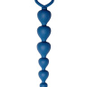 Синяя анальная цепочка Heart Ray - 17,5 см. купить в секс шопе