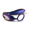 Фиолетовый анальный вибратор с эрекционным кольцом Black Hole - 14,3 см. купить в секс шопе