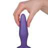 Фиолетовый конический анальный плаг - 14 см. купить в секс шопе