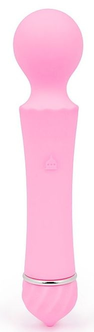 Розовый вибромассажер Sasa с круглой головкой - 16 см. купить в секс шопе