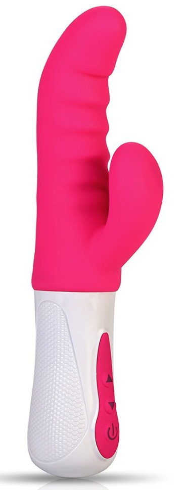 Ярко-розовый стимулятор-кролик Punch G - 23,7 см. купить в секс шопе