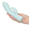 Нежно-голубой вибромассажер-кролик Pave Marilyn - 18,5 см. купить в секс шопе