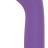 Фиолетовый вибромассажер с изогнутой головкой - 11,3 см. купить в секс шопе