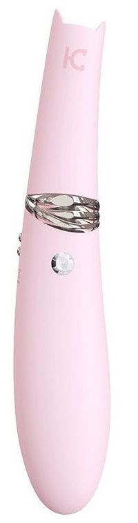 Нежно-розовый вибромассажер MIISS CC с мембранным стимулятором - 18,5 см. купить в секс шопе