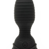 Черная расширяющаяся вибропробка Athena с пультом - 11,6 см. купить в секс шопе