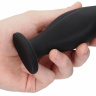 Черная анальная пробка Edgy Butt Plug - 11,4 см. купить в секс шопе