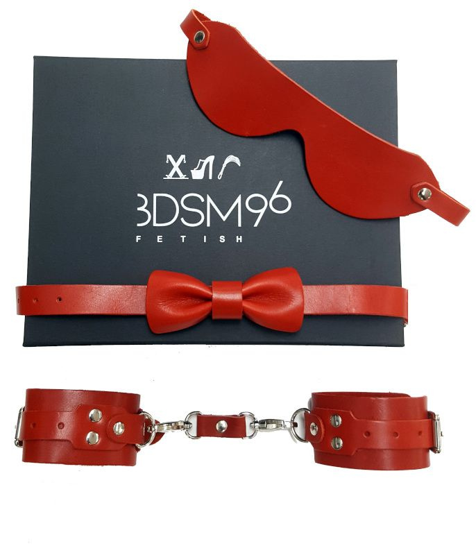 БДСМ-набор в красном цвете  Джентльмен  купить в секс шопе