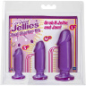 Набор из трех фиолетовых анальных фаллоимитаторов Crystal Jellies Anal Starter Kit купить в секс шопе