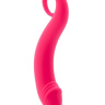 Розовый изогнутый анальный стимулятор из силикона купить в секс шопе