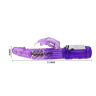 Фиолетовый вибратор с клиторальным стимулятором и ротацией - 21,5 см. купить в секс шопе