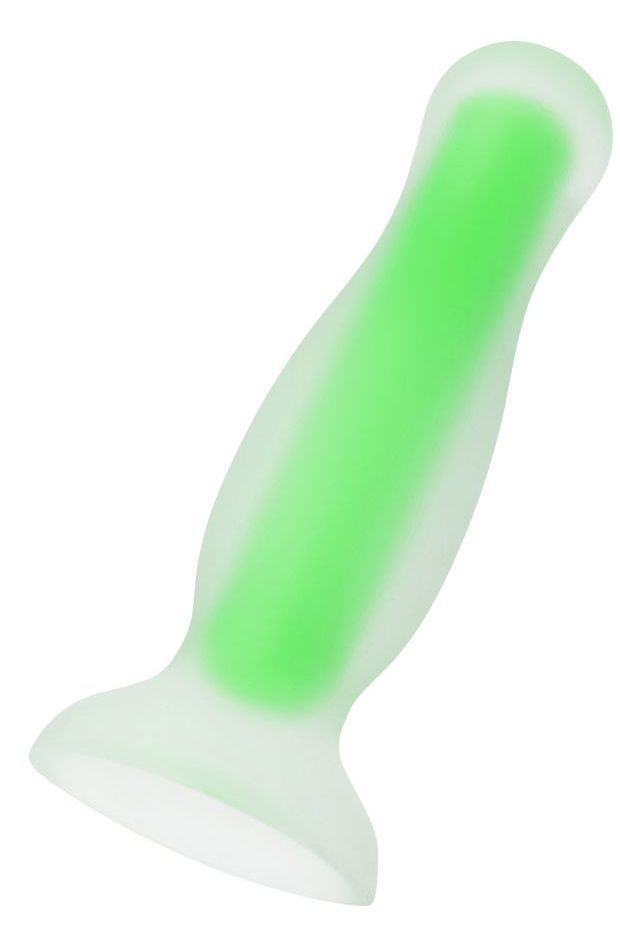 Зеленая, светящаяся в темноте анальная втулка Victor Glow - 10 см. купить в секс шопе