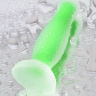 Зеленая, светящаяся в темноте анальная втулка Victor Glow - 10 см. купить в секс шопе