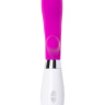 Розовый силиконовый вибратор с клиторальным стимулятором - 20,4 см. купить в секс шопе