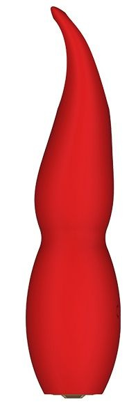 Красный клиторальный стимулятор FULLA - 13 см. купить в секс шопе