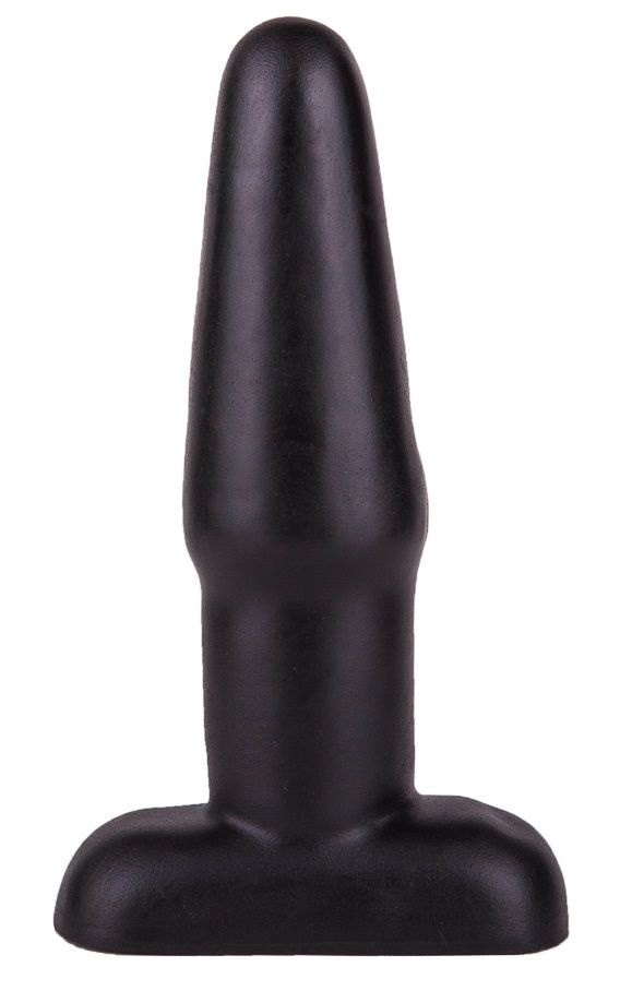Чёрный плаг классической формы - 14 см. купить в секс шопе
