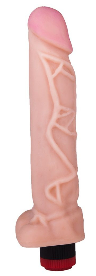 Вибратор-гигант с узором вен - 23,5 см. купить в секс шопе