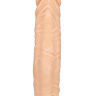 Телесная насадка-фаллос с пышными венами - 19,5 см. купить в секс шопе