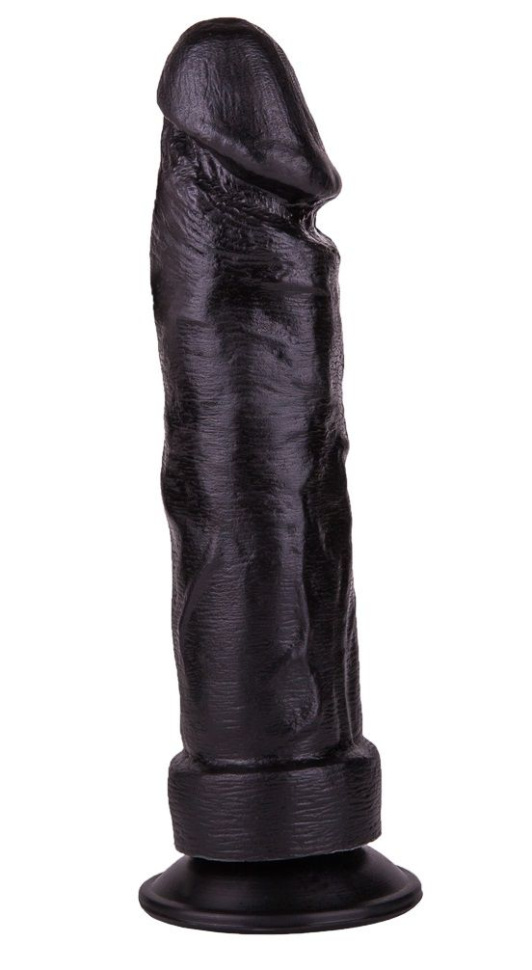 Крупный чёрный фаллоимитатор без мошонки - 20,5 см. купить в секс шопе