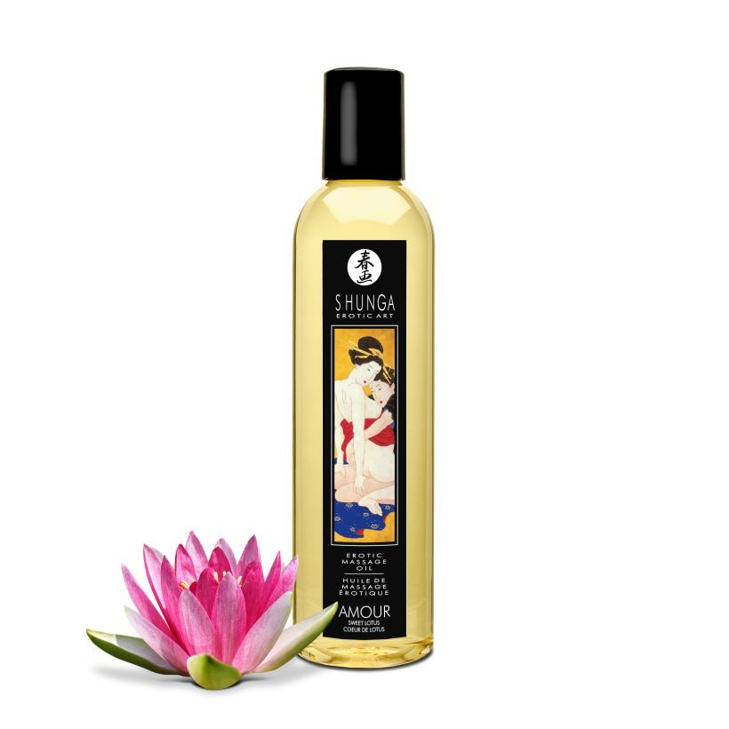 Массажное масло с ароматом цветков лотоса Amour Sweet Lotus - 250 мл. купить в секс шопе