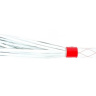 Бело-красная плеть средней длины с ручкой - 44 см. купить в секс шопе