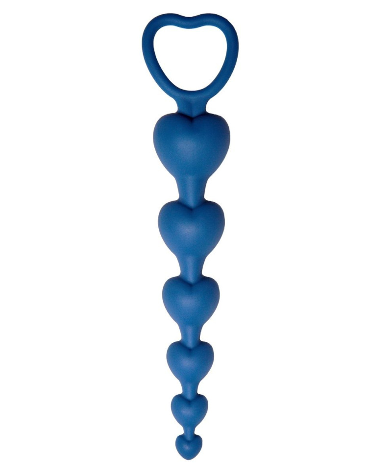 Синяя анальная цепочка Love Beam - 19 см. купить в секс шопе