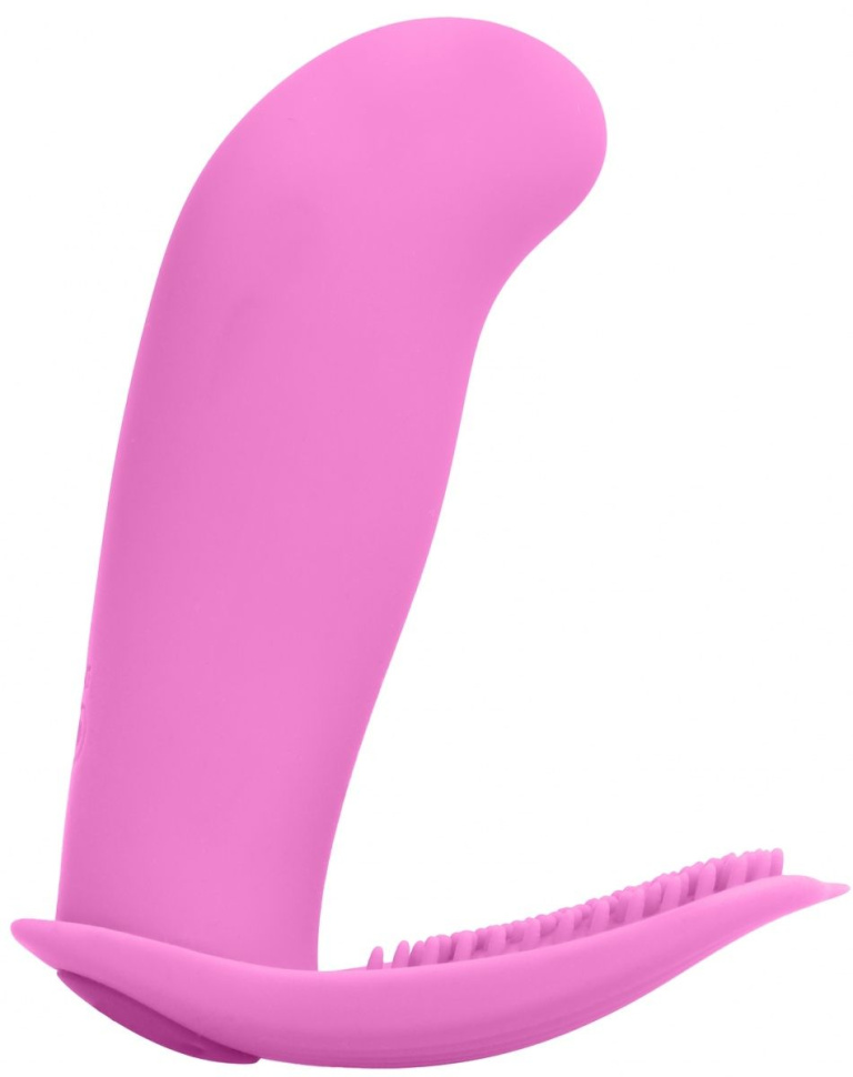 Розовый вибростимулятор Leon с пультом ДУ - 10,3 см. купить в секс шопе