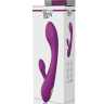 Фиолетовый вибратор HONEY BUNS с клиторальным стимулятором купить в секс шопе