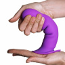 Фиолетовый фаллоимитатор двойной плотности Hitsens 3 - 17,7 см. купить в секс шопе