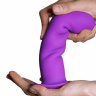 Фиолетовый фаллоимитатор двойной плотности Hitsens 3 - 17,7 см. купить в секс шопе