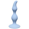 Голубая анальная пробка Curved Anal Plug Blue - 12,5 см. купить в секс шопе
